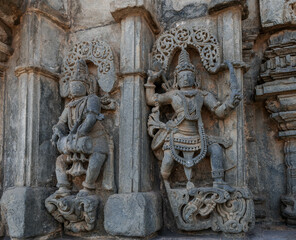 Medieval Hindu temple complex in Belur. India.