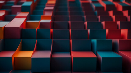 Obraz premium Vibrant Cubic Dynamic Abstract Background