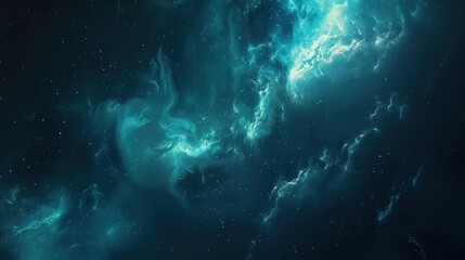 Fototapeta premium Cosmic Nebula with Twinkling Stars