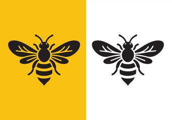 Hand Drawn Bee Silhouette Vector illustration