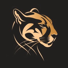 Modern Cougar Emblem for Athletic and Adventure Gear, Represents Speed and Precision, Perfect for Performance Wear and Tactical Equipment