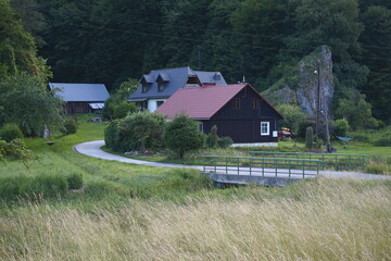 Dolinki pod krakowskie. Piękna letnia pogoda wczesnym rankiem w Polsce. Okolice Ojcowa i Skały. © Roman Trojanowski