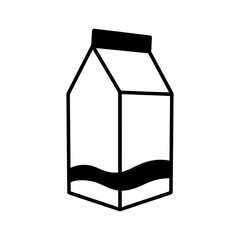 Milk box outline vector icon. Black milk icon, flat vector simple element illustration from editable drinks concept isolated on white background