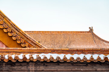 Beijing Forbidden City Chinese Traditional Style Ancient Palace Eaves