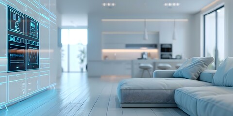 Future smart home system with augmented reality for advanced management and control. Concept Smart Homes, Augmented Reality, Home Automation, Advanced Management, Control Systems