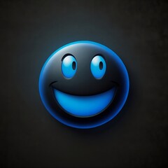 Fototapeta premium face on blue background