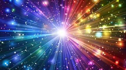 Fototapeta premium Abstract Radiance: A Symphony of Colors and Light