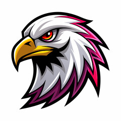 Fototapeta premium head eagle as a logo gaming gamer team e sport, isolated on white background