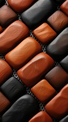 Fototapeta premium A Close-up Shot of a Blended ethnic tessellations, interlocking diverse tile colors