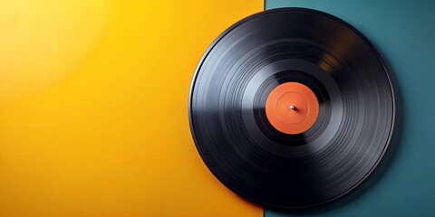 Fototapeta premium Schallplatte Vinyl Schellack Vinylscheibe Scheibe Platte Generative By AI
