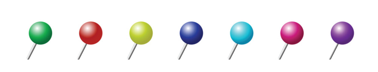 Circle Push Pins with needle Set.