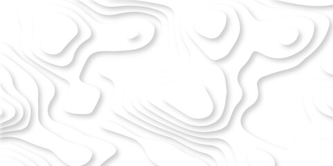 Abstract vector illustration 3d papercut wave line pattern background. white and gray luxury grid topography map and satin smooth wallpaper matt paper light texture.	
