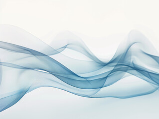 Fototapeta premium Abstract Light Waves on White, Generative AI Illustration