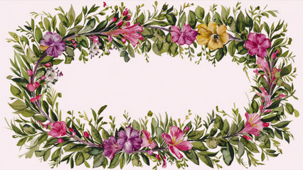 spring flowers frame