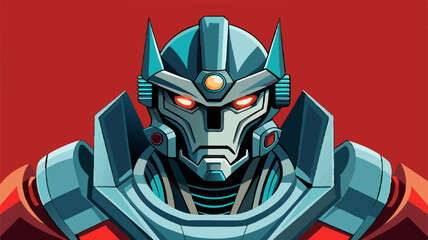 Robot face of a person