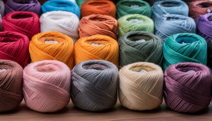abstract yarn with many colors shades background 