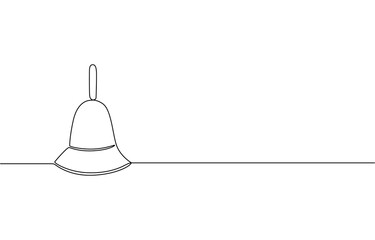 Christmas Bell one line drawing. bell continuous. Vector, Continuous one line drawing of bell, Continuous one line drawing of bell. Vector illustration.