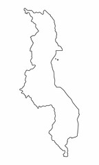 Malawi outline map