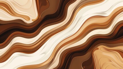 flowing wavy pattern background in shades of brown and beige