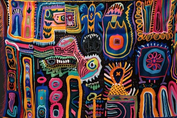 Panama Mola Tapestry