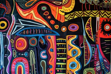 Panama Mola Tapestry