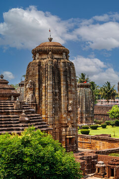 Exterior of the Lingaraja Temple in Bhubaneswar, Odisha, India, Asia