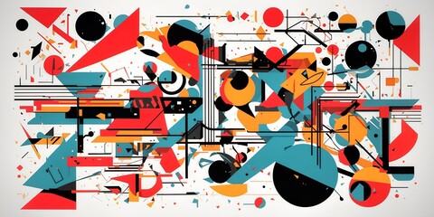 Exploring the Intricacies of Abstract Geometric Art: A Study of Shapes, Colors, and Depth in Modern Design