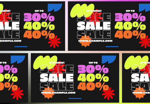 Colorful Super Offers Banner Layout