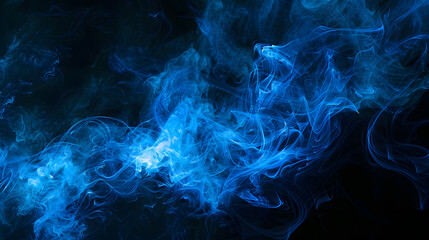 Obraz premium blue lighting on black