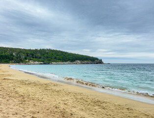 Beach scene at Acadia National Park Maine USA 2024