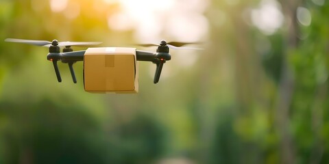 Enhancing Rural Logistics with Efficient Drone Delivery Service. Concept Drone Technology, Last-Mile Delivery, Rural Areas, Logistics Efficiency, Unmanned Aerial Vehicles (UAVs)