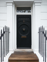 Victorian Black London Door