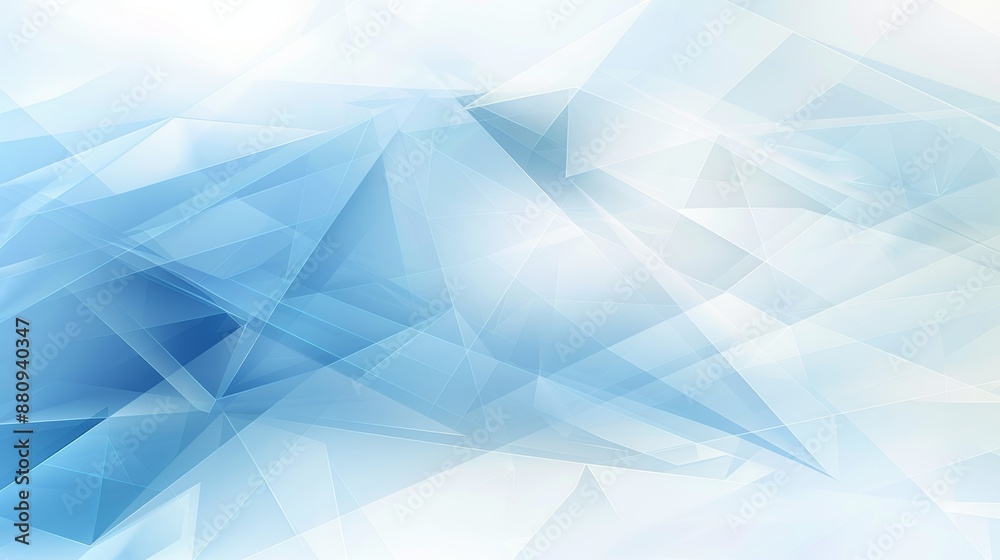 Wall mural soft blue abstract background for an innovation program proposal with combination of geometrical des
