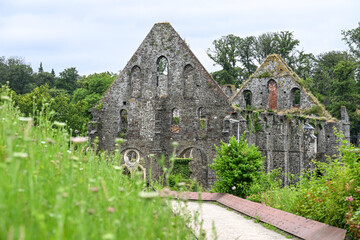 Mur pierre monument Abbaye Villers la Ville ruines Belgique Wallonie
