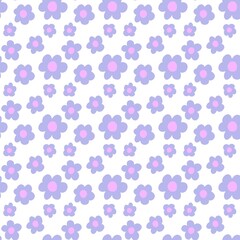 seamless pattern with white flowers	