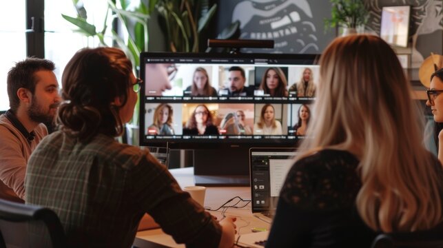 Remote Team Training Session via Video Call with Interactive Elements and Real-Time Feedback