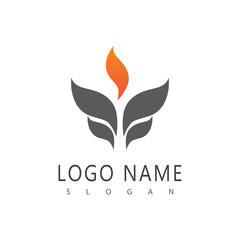 Obraz premium Fire flame vector illustration design template