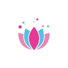 Beauty Vector lotus flowers design logo