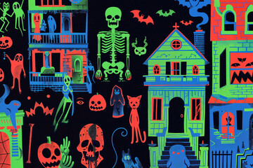 Halloween Trick or Treat Illustration