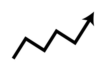 black arrow graph line chart moving up concept of stock market business growth transparent png file