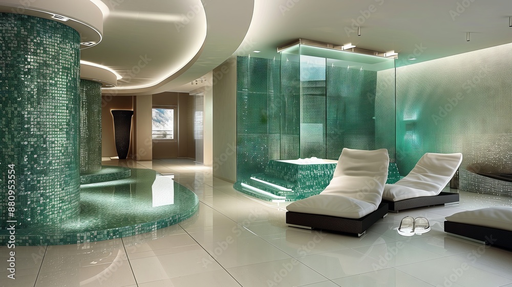 Poster mosaics in modern interior design create unique aesthetics, adding texture and depth with colorful p
