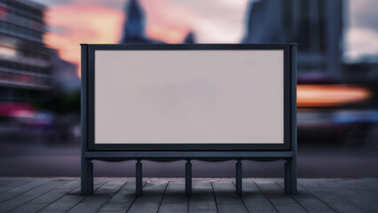 blank billboard on the street