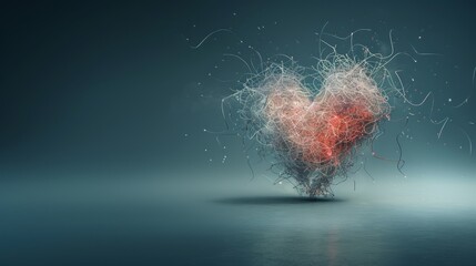 Pictures of hearts, love that can express many emotions such as falling in love, heartbreak, or art.