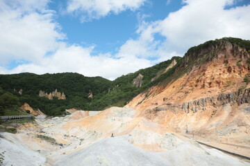 일본 노보리베쓰 활화산의 지옥계곡