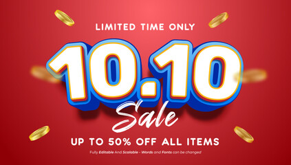 10.10 salel offer text editable three dimension text effect 3d style