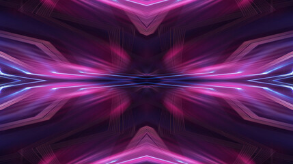 Light neon tunnel, abstract neon background.