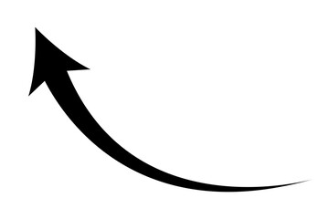 black curved graph with arrow png file type
