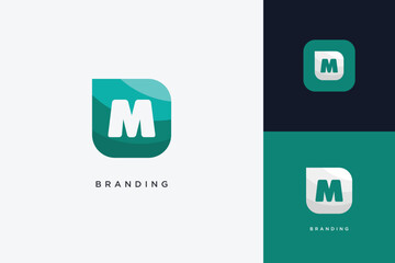 M Letter Trademark Brand Logo
