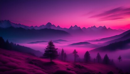Obraz premium sunset in the mountains