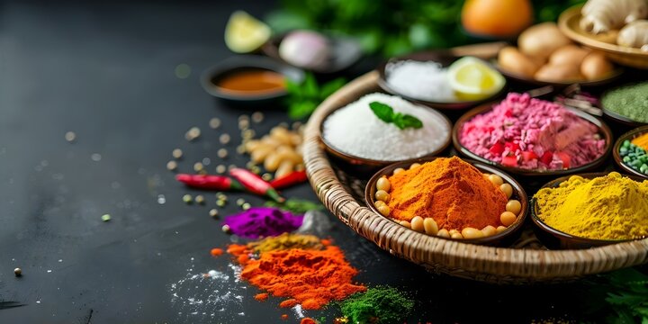 Celebrate Nowruz with a Persian food basket, chalk drawing, and colorful embrace. Concept Nowruz Celebration, Persian Food, Chalk Drawing, Colorful Embrace, Festive Basket